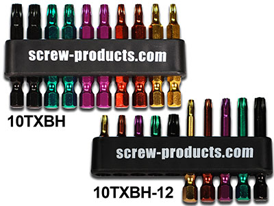 color coded star drive bit set