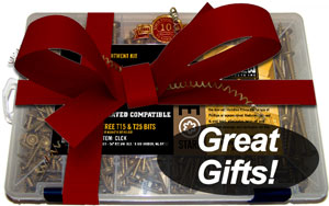 our Star Drive Wood Screw Assortment Kits make great gifts