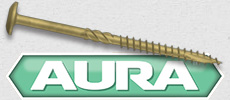 aura screws for cabinetry, window and door installation