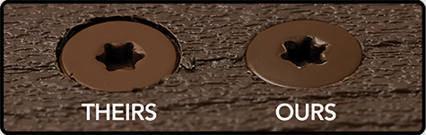 composite deck fascia screw heads