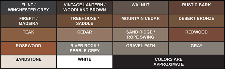 composite deck screw colors